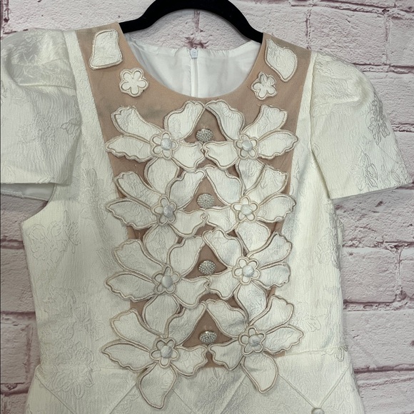 melisande white embellished mini dress Melisande white embellished midi dress